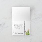 Opgevouwen bedankkaart Boho Llama Bohemian de Cact (Binnen)