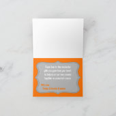 Opgevouwen bedankkaart Moderne Grijze Damast Kant  (Binnen)