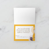 Opgevouwen bedankkaart pruimenmosterd Roos (Binnen)