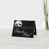 Opgevouwen bedankkaartjagers Moon Deer Buck Doe Bedankkaart (Voorkant)