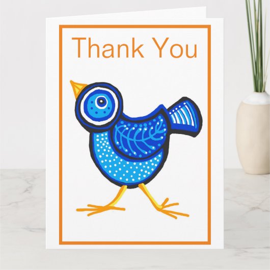 Opgevouwen dankkaart bedankkaart (Voorkant)