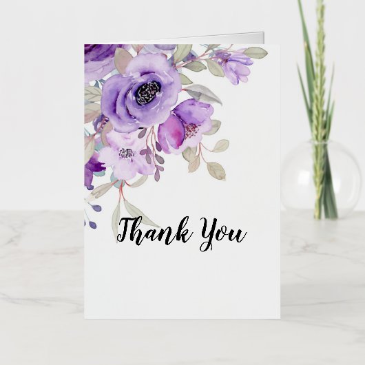 Opgevouwen Dankkaart Folie Wenskaart (Voorkant)