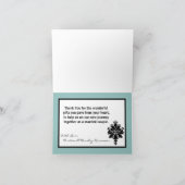 Opgevouwen Dankkaart Zwart Damast Kant Bedankkaart (Binnen)