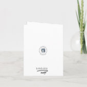 Opgevouwen Franse kerst sneeuwpop Bedankkaart (Achterkant)