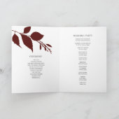 Opgevouwen herfstbruiloftsprogramma Sjablonen (Binnen)