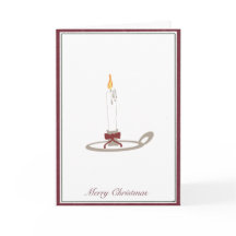 Opgevouwen Kerstgroetkaart (kaars)