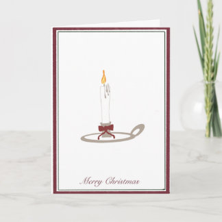 Opgevouwen Kerstgroetkaart (kaars) Kaart