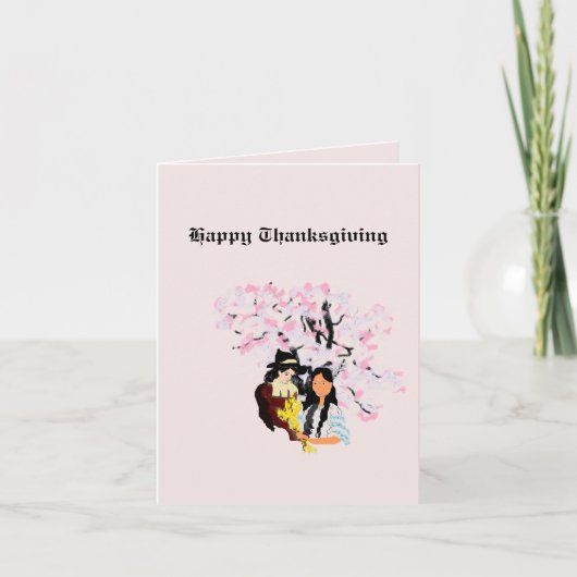 Opgevouwen kerstkaart: eerste thanksgiving feestdagen kaart (Voorkant)