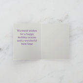 Opgevouwen kerstkaart: eikelkrans feestdagen kaart (Binnen)