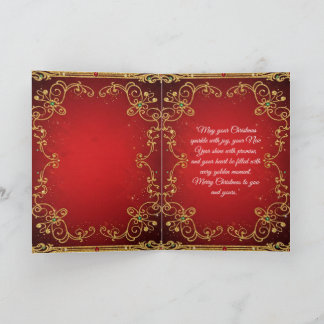 Opgevouwen Kerstkaart Feestdagen Kaart