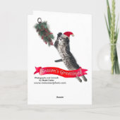 Opgevouwen Kerstkaart Feestdagen Kaart (Achterkant)