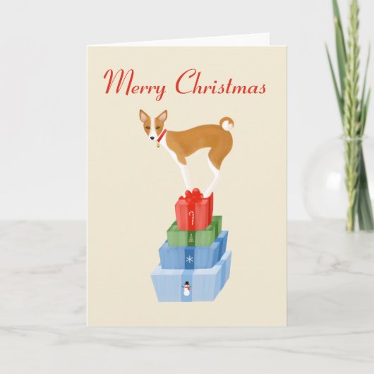 Opgevouwen kerstkaart feestdagen kaart (Voorkant)