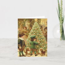 Opgevouwen kerstkaart