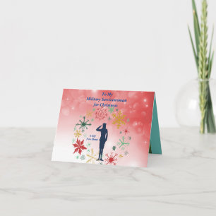 Opgevouwen kerstkaart kaart