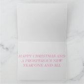 Opgevouwen kerstkaart kaart (Binnen)