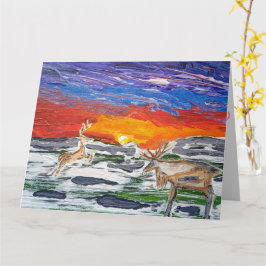 Opgevouwen kerstkaart kaart