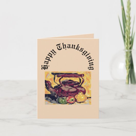 Opgevouwen kerstkaart: Prettig Thanksgiving Feestdagen Kaart (Voorkant)