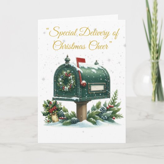 Opgevouwen Kerstkaart-Victoriaanse Pracht Kaart (Voorkant)