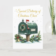 Opgevouwen Kerstkaart-Victoriaanse Pracht Kaart