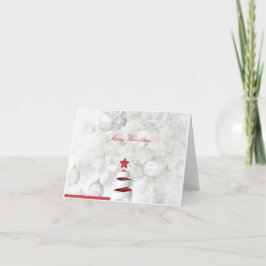 Opgevouwen kerstkaarten feestdagen kaart