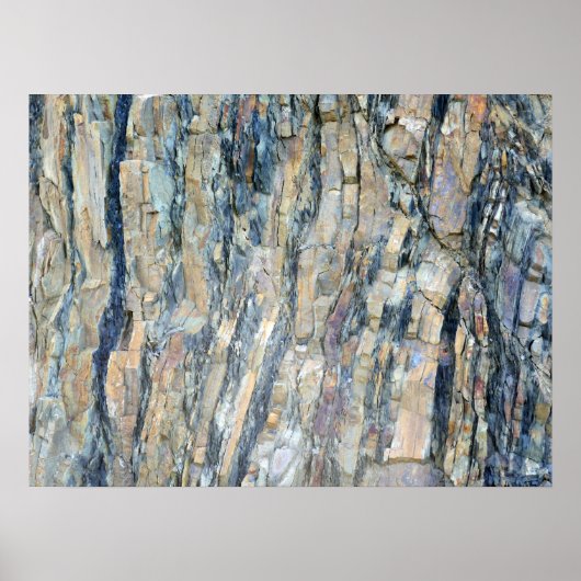 Opgevouwen rots op Olympic National Park Poster (Voorkant)