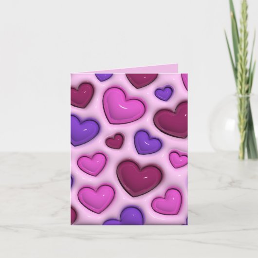 Opgevouwen verticale vakantie Kaart met 3D glanzen (Voorkant)