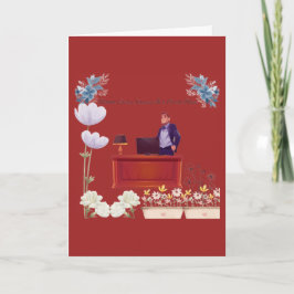 Opgevouwen wenskaart diep rood kaart
