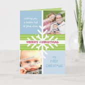 OPGEVouwen WENSKAART :: sneeuwvlok dissectie 3 Feestdagen Kaart (Voorkant)