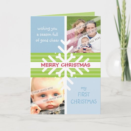 OPGEVouwen WENSKAART :: sneeuwvlok dissectie 3 Feestdagen Kaart (Voorkant)