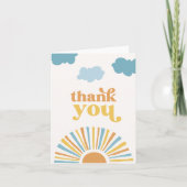 Opgevouwen Zon Dank u kaarten (Voorkant)