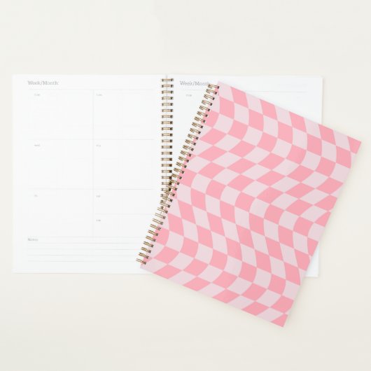 Opgevuurde Lila patch voor Checkerboard Retro Pink Planner (Display)