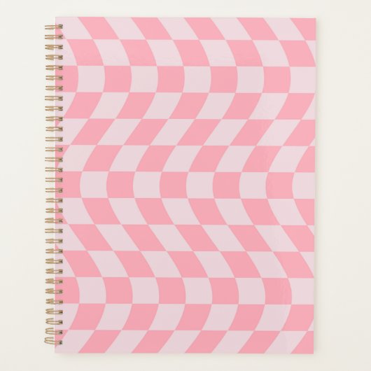Opgevuurde Lila patch voor Checkerboard Retro Pink Planner (Voorkant)