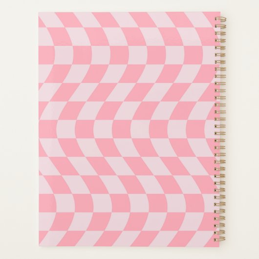 Opgevuurde Lila patch voor Checkerboard Retro Pink Planner (Achterkant)