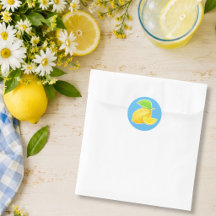 Opgewekt Citroen Geel en Blauwe Citrus