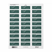opgewekt | Elegant Script Christmas Green Etiket (Full Sheet)