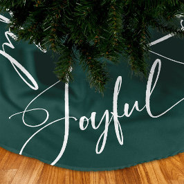 opgewekt | Elegant Script Christmas Green Kerstboom Rok
