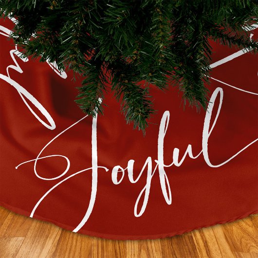 opgewekt | Elegant Script Christmas Red Kerstboom Rok