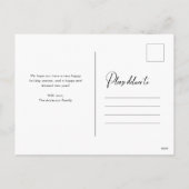 opgewekt | Elegant script en foto kerst Feestdagenkaart (Achterkant)