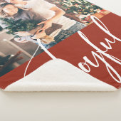 opgewekt | Elegant script en foto kerst Sherpa Deken (3/4)