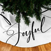 opgewekt | Elegant Script Kerst Zwart-wit Kerstboom Rok