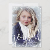 opgewekt | Frosted Christmas Foto Feestdagenkaart (Voorkant)