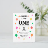 opgewekt gekleurde ballon verjaardag briefkaart (Staand voorkant)