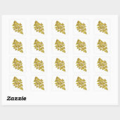 Opgewekt Grijs GOUDEN BOOM Sticker Afdruk (Vel)