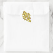 Opgewekt Grijs GOUDEN BOOM Sticker Afdruk (Tas)