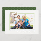 opgewekt | Horizontale foto Kerstmis Feestdagenkaart (Voorkant / Achterkant)