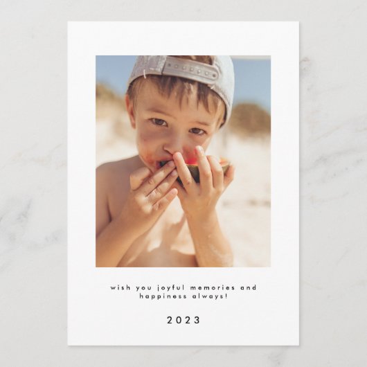 OPGEWEKT | Ontwerper Script Multi Photo Modern Feestdagenkaart (Achterkant)