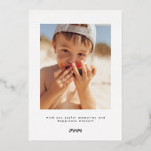 OPGEWEKT | Ontwerper Script Multi Photo Modern Folie Feestdagenkaart (Achterkant)