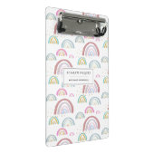 Opgewekt regenboogpatroon gepersonaliseerde klembo mini klembord (Schuin)