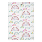 Opgewekt regenboogpatroon gepersonaliseerde klembo mini klembord (Achterkant)