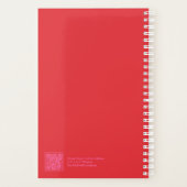Opgewekt Rood Bloemend Modern Planner (Achterkant)
